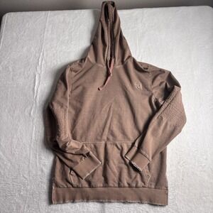 Young & Reckless Long‎ Sleeve Brown Mocha Pullover Hoodie Men's Large Fleece *
